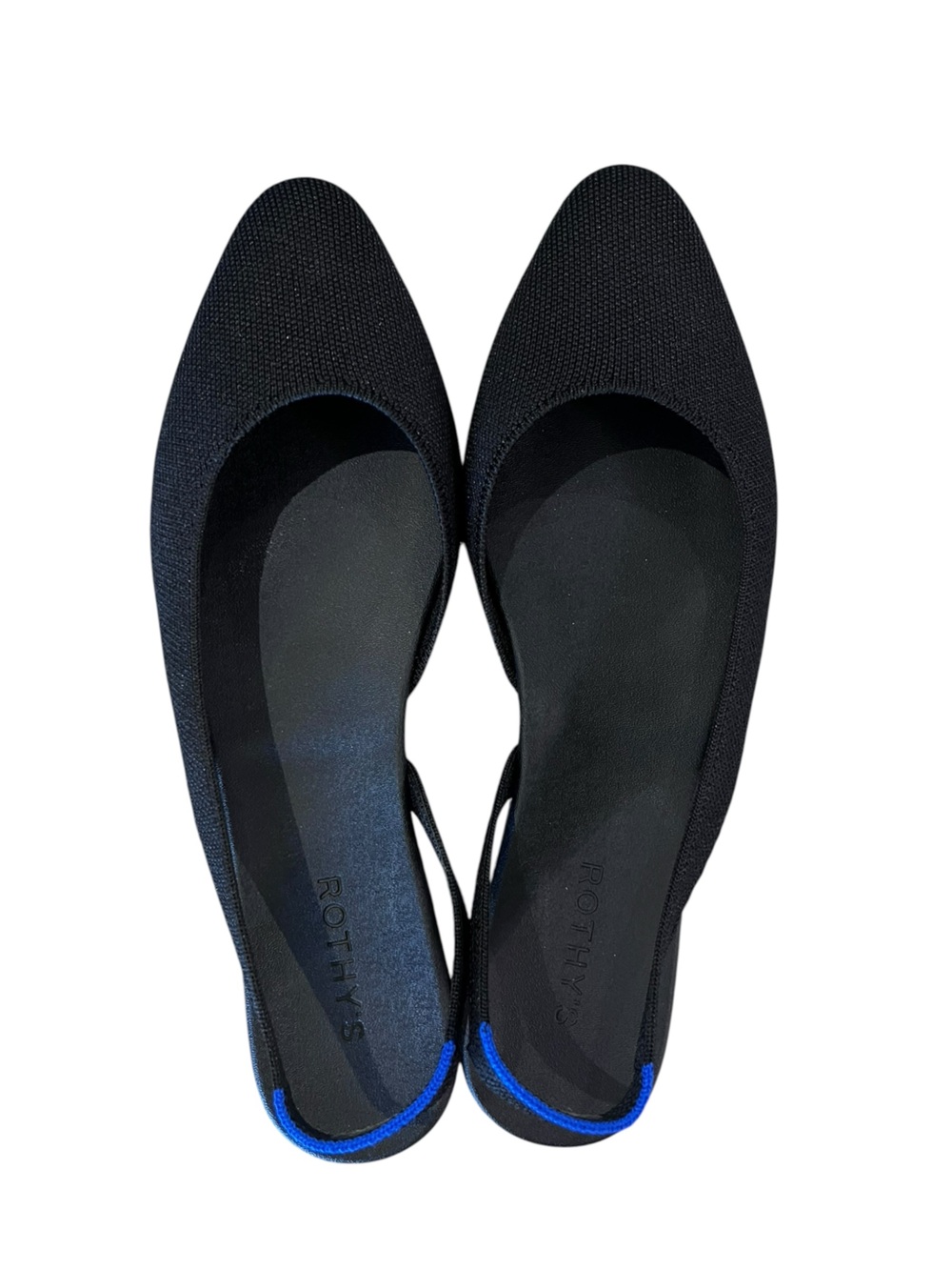 Rothy's Women’s The Almond Black Slingback Knit Flats Size 11.5 NWOT